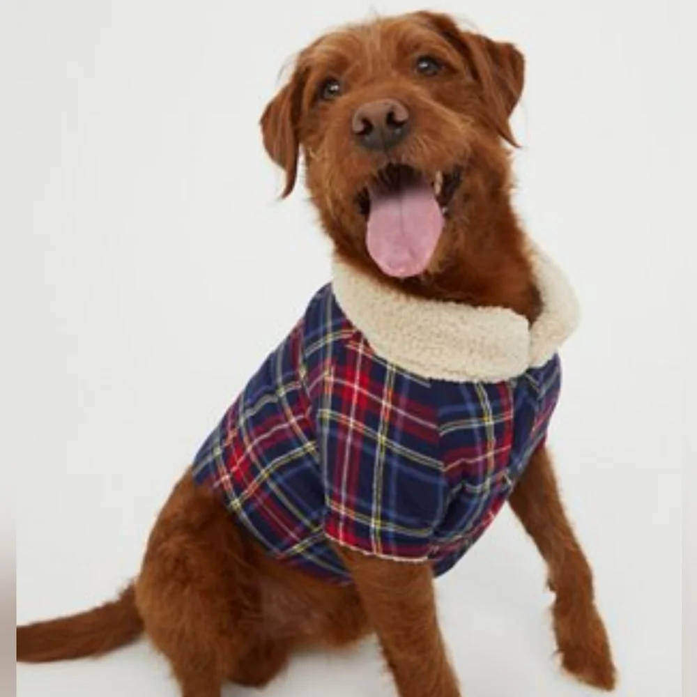 NWT - AERIE Dog Flannel Shirt - Size L